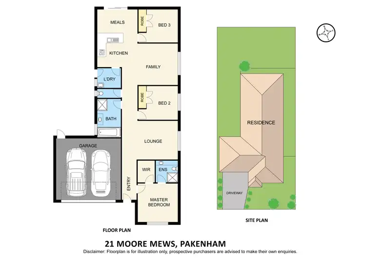 Floorplan of Homely house listing, 21 Moore Mews, Pakenham VIC 3810
