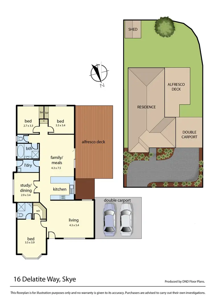 Floorplan of Homely house listing, 16 Delatite Way, Skye VIC 3977