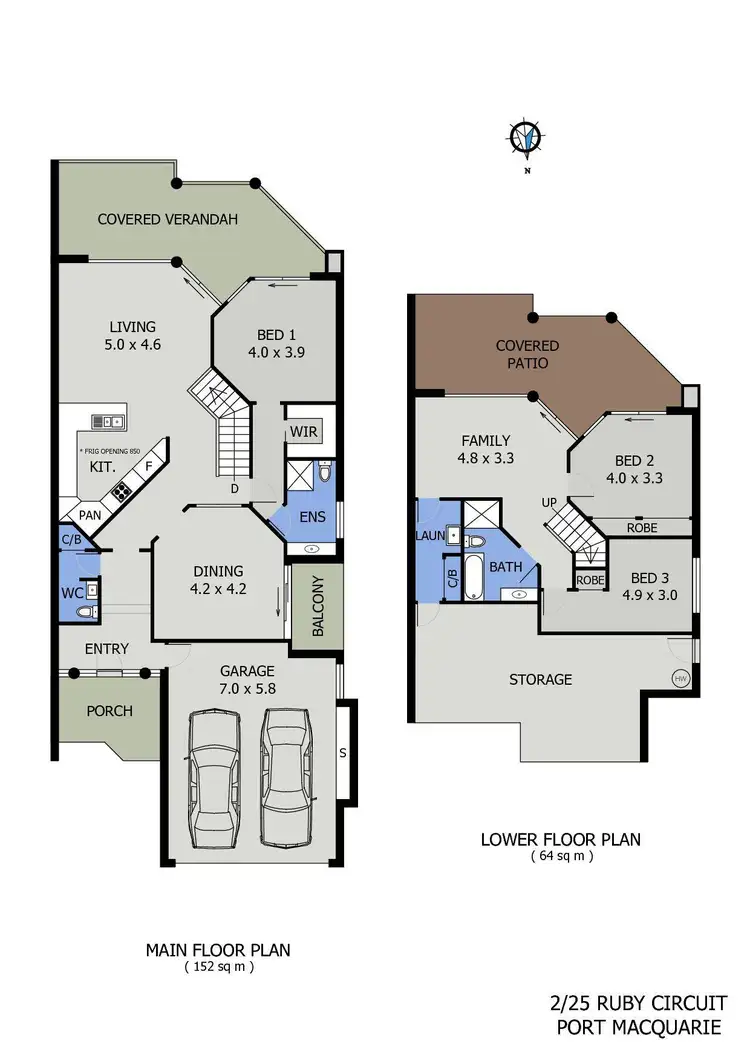 Floorplan of Homely townhouse listing, 2/25 Ruby Circuit, Port Macquarie NSW 2444