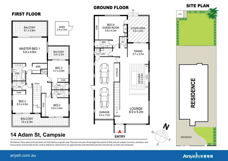 Floorplan of Homely house listing, 14 Adam Street, Campsie NSW 2194