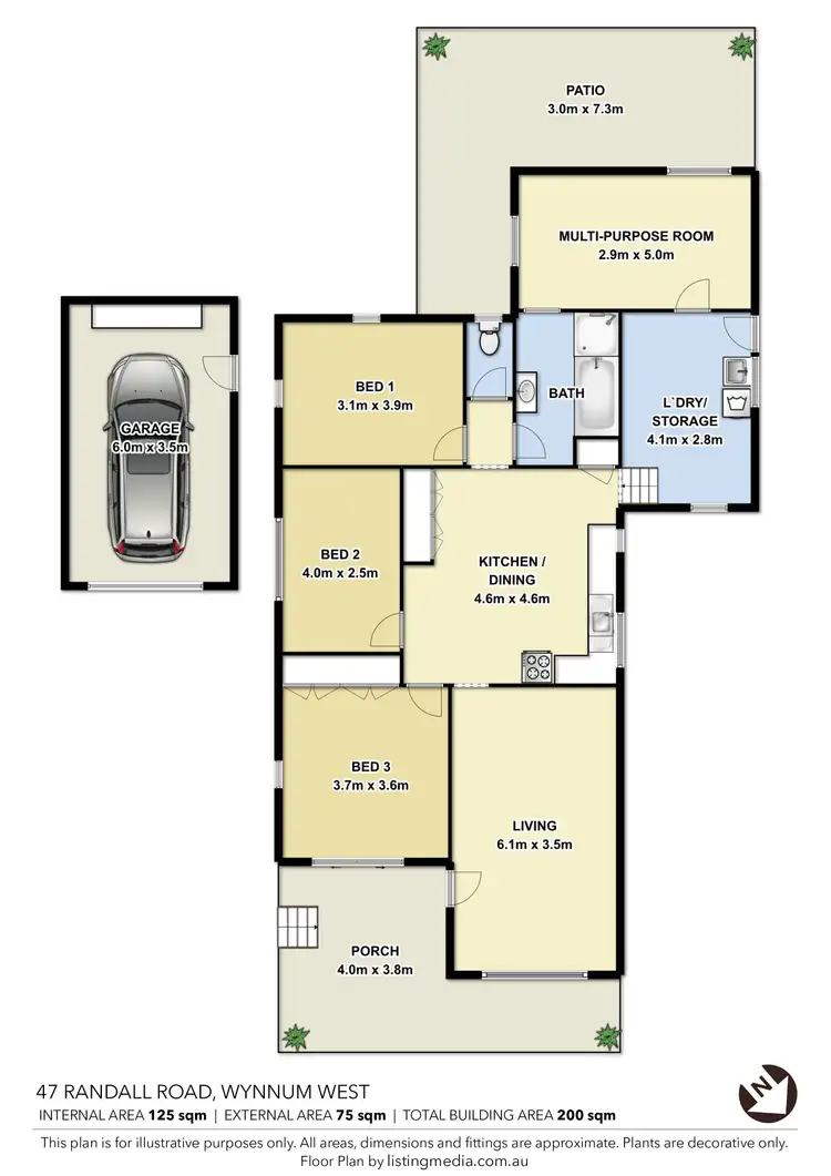 Floorplan of Homely house listing, 47 Randall Road, Wynnum West QLD 4178