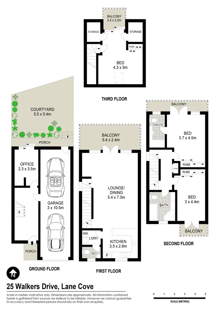 Floorplan of Homely townhouse listing, 25 Walkers Drive, Lane Cove NSW 2066