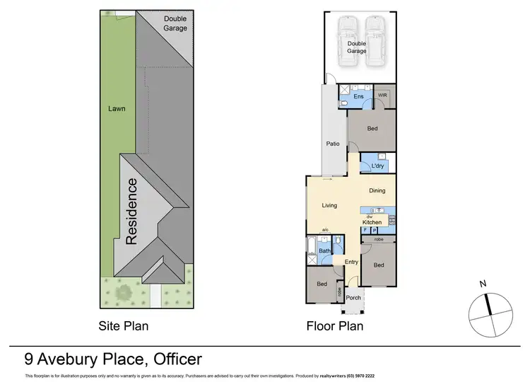 Floorplan of Homely house listing, 9 Avebury Place, Officer VIC 3809