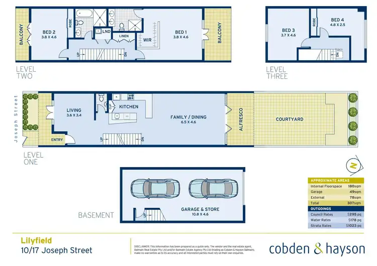 Floorplan of Homely townhouse listing, 10/17 Joseph Street, Lilyfield NSW 2040