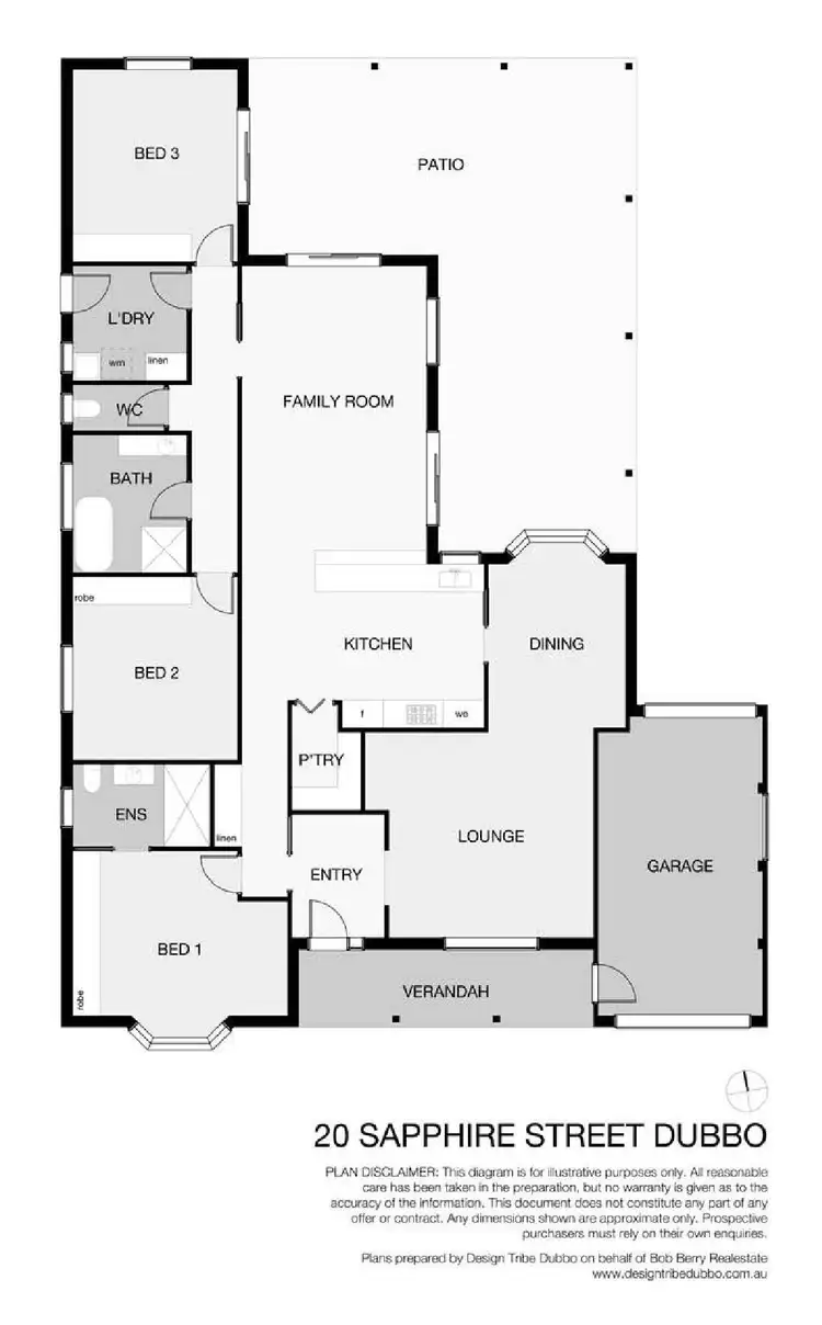 Floorplan of Homely house listing, 20 Sapphire Street, Dubbo NSW 2830