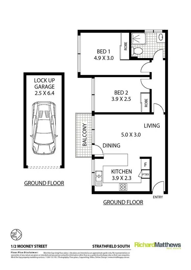 Floorplan of Homely apartment listing, 1/2 Mooney Street, Strathfield South NSW 2136