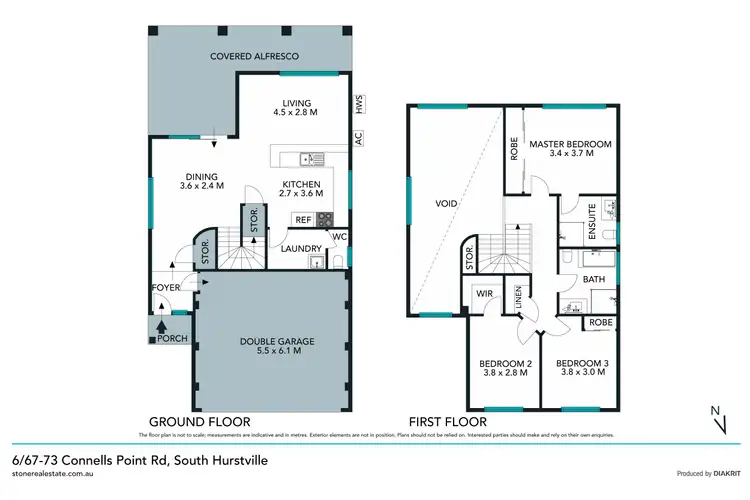 Floorplan of Homely townhouse listing, 6/67 Connells Point Road, South Hurstville NSW 2221