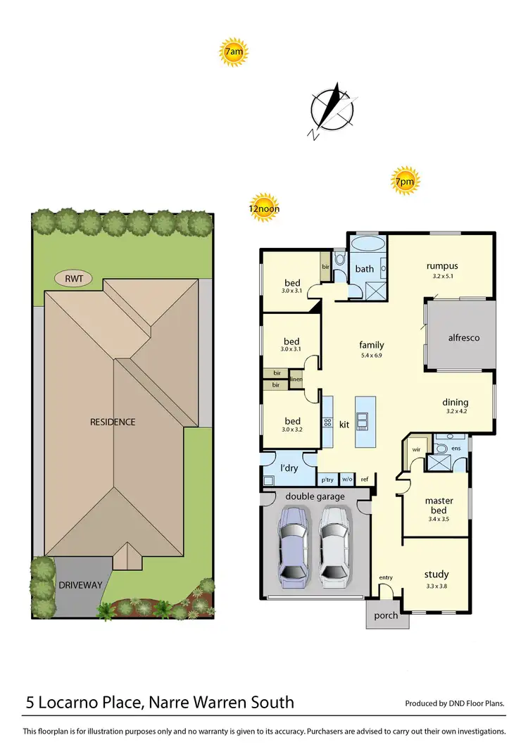 Floorplan of Homely house listing, 5 Locarno Place, Narre Warren South VIC 3805