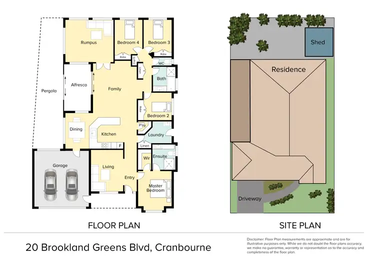 Floorplan of Homely house listing, 20 Brookland Greens Boulevard, Cranbourne VIC 3977