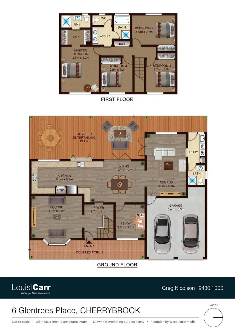 Floorplan of Homely house listing, 6 Glentrees Place, Cherrybrook NSW 2126