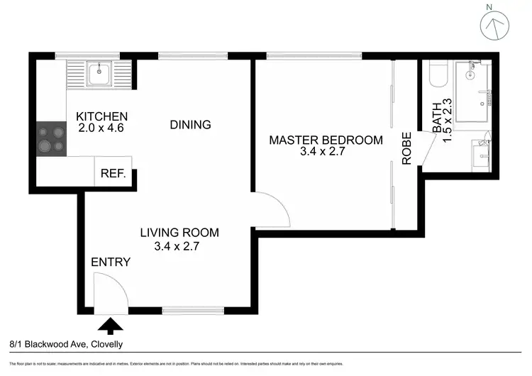 Floorplan of Homely apartment listing, 8/1 Blackwood Avenue, Clovelly NSW 2031