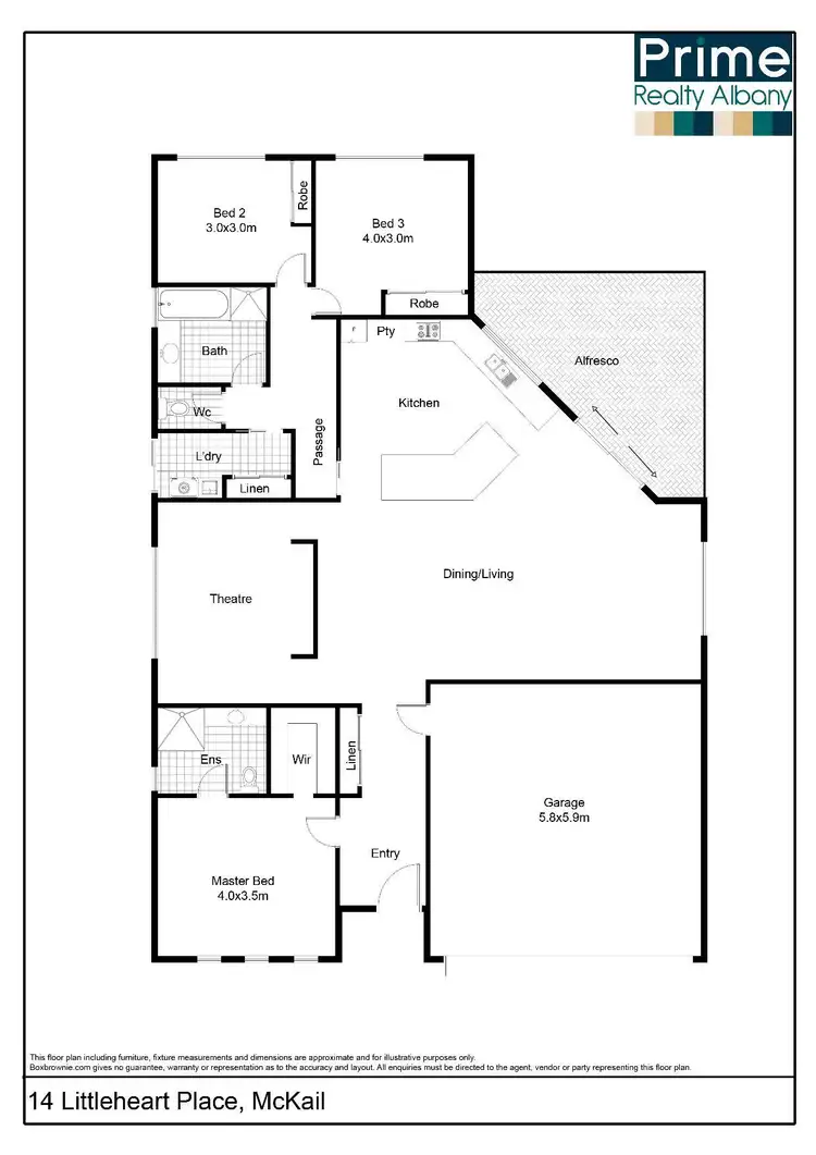 Floorplan of Homely house listing, 14 Littleheart Place, Mckail WA 6330