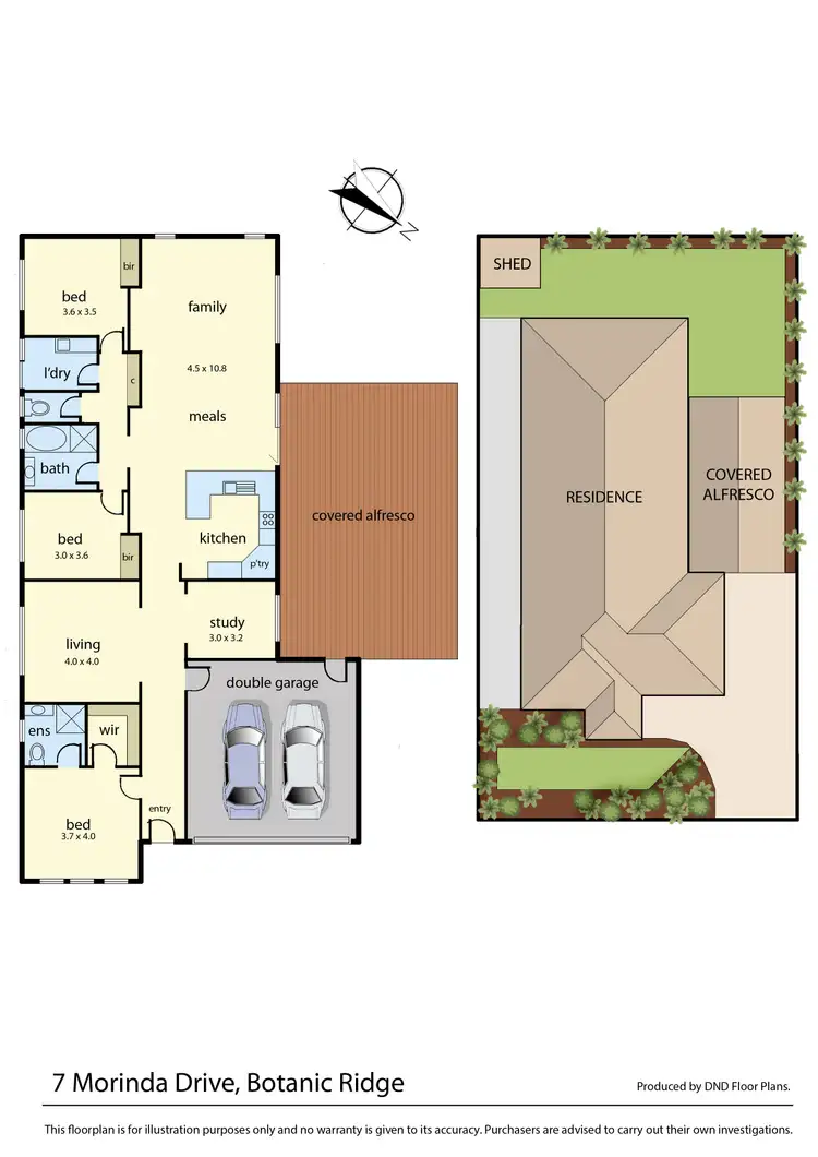 Floorplan of Homely house listing, 7 Morinda Drive, Botanic Ridge VIC 3977