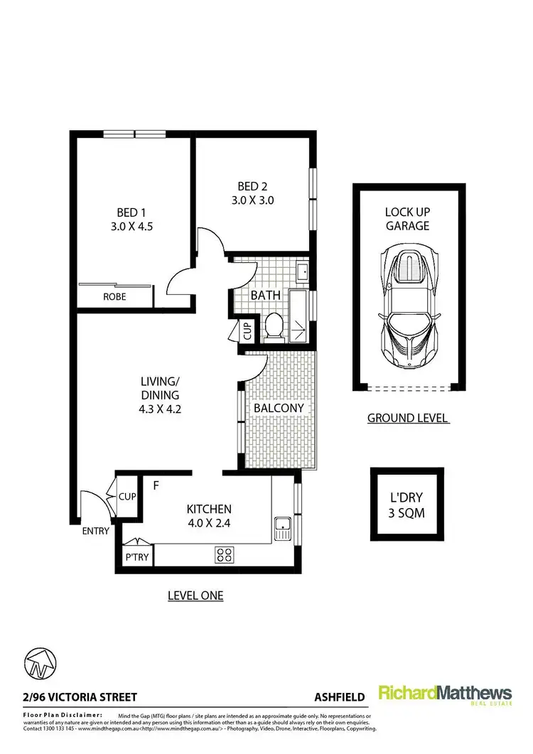 Floorplan of Homely apartment listing, 2/96 Victoria Street, Ashfield NSW 2131