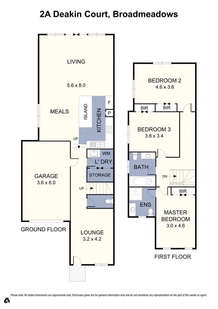 Floorplan of Homely townhouse listing, 2a Deakin Court, Broadmeadows VIC 3047