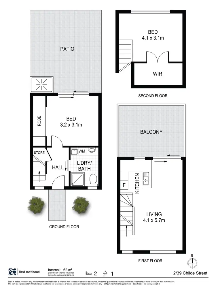 Floorplan of Homely townhouse listing, 2/39 Childe Street, Byron Bay NSW 2481