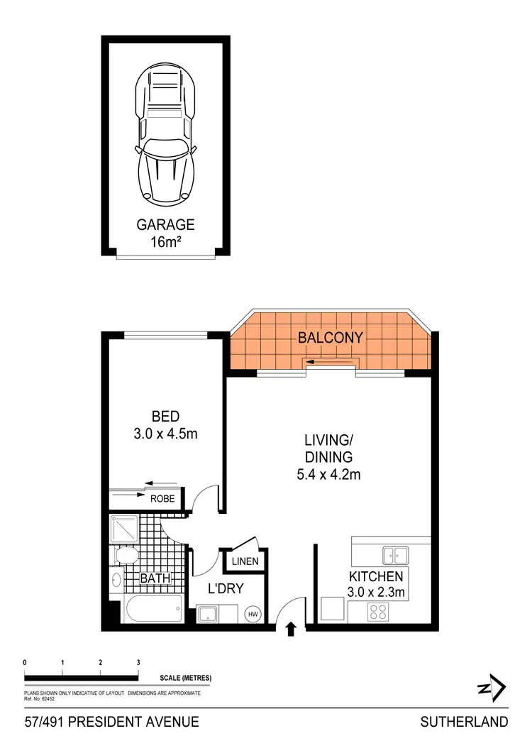 Floorplan of Homely apartment listing, 57/491-497 President Avenue, Sutherland NSW 2232