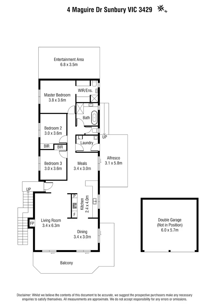 Floorplan of Homely house listing, 4 Maguire Drive, Sunbury VIC 3429