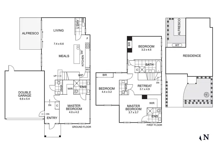 Floorplan of Homely townhouse listing, 1/86 Helene Street, Bulleen VIC 3105