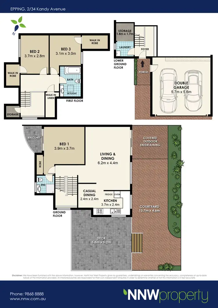 Floorplan of Homely townhouse listing, 2/34 Kandy Avenue, Epping NSW 2121