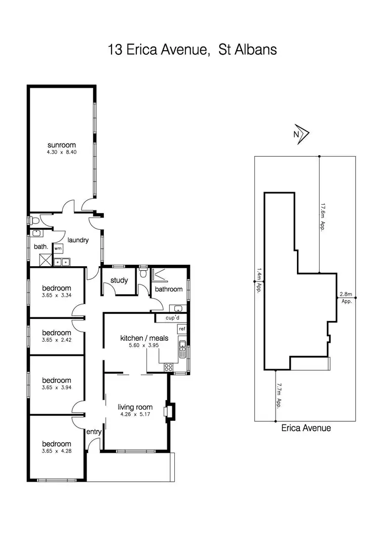 Floorplan of Homely house listing, 13 Erica Avenue, St Albans VIC 3021