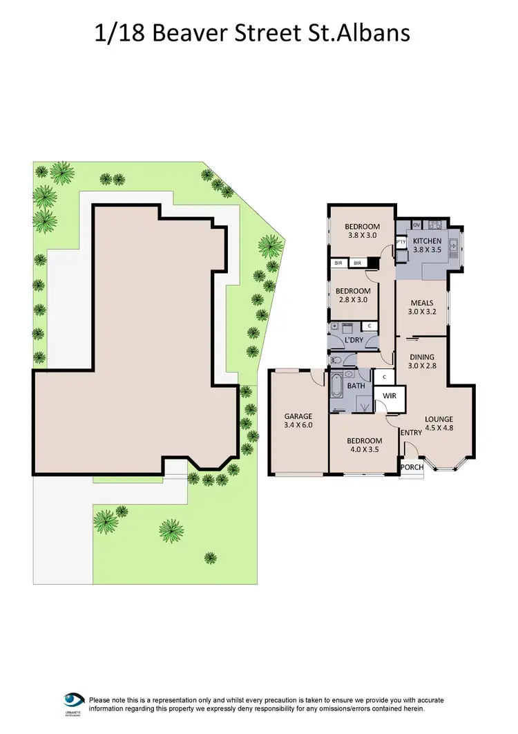 Floorplan of Homely unit listing, 1/18 Beaver Street, St Albans VIC 3021