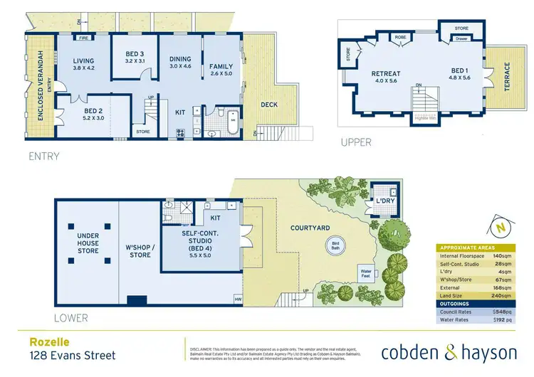 Floorplan of Homely house listing, 128 Evans Street, Rozelle NSW 2039