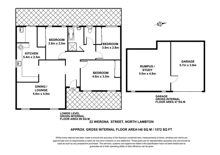 Floorplan of Homely house listing, 22 Werona Street, North Lambton NSW 2299