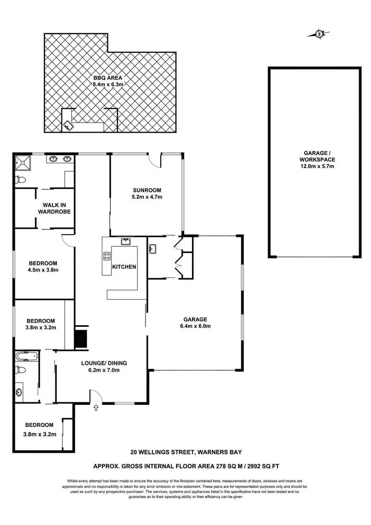 Floorplan of Homely house listing, 20 Wellings Street, Warners Bay NSW 2282