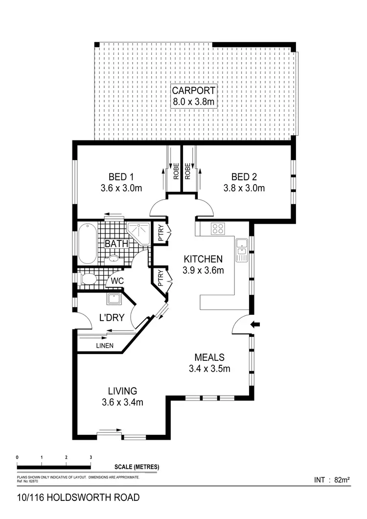 Floorplan of Homely unit listing, 10/116 Holdsworth Road, North Bendigo VIC 3550