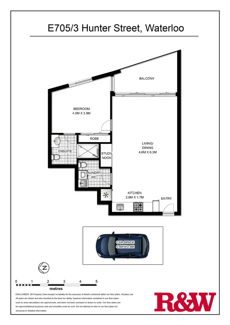 Floorplan of Homely apartment listing, E705/3 Hunter Street, Waterloo NSW 2017