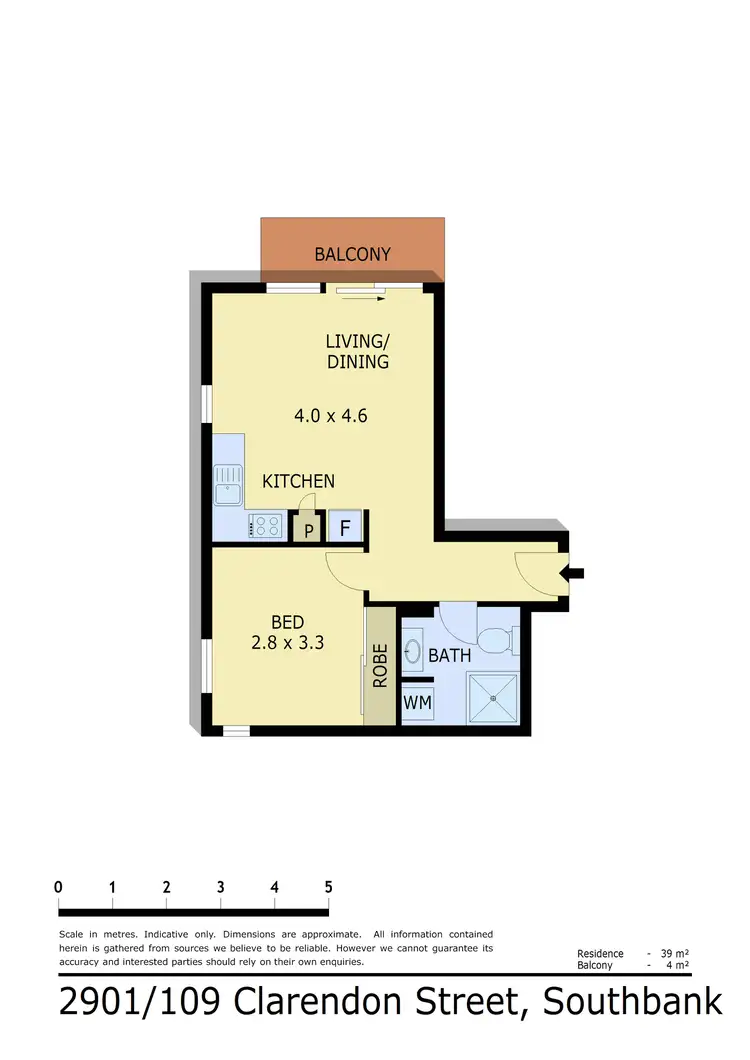 Floorplan of Homely apartment listing, 2901/109 Clarendon Street, Southbank VIC 3006