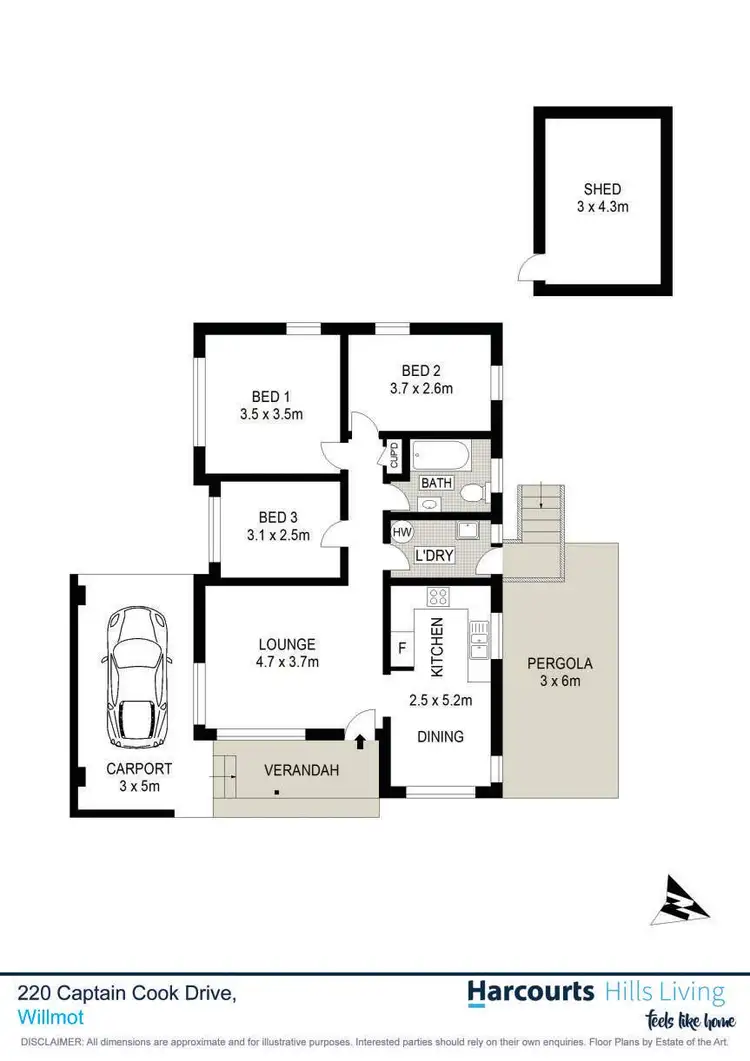 Floorplan of Homely house listing, 220 Captain Cook Drive, Willmot NSW 2770