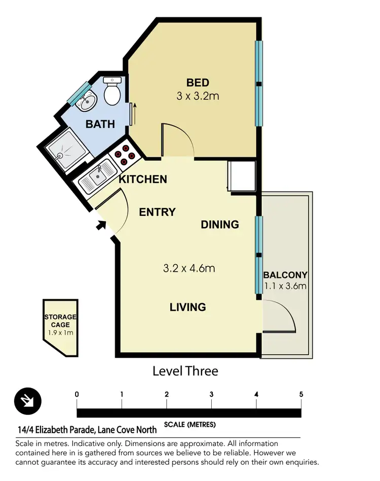Floorplan of Homely apartment listing, 14/4 Elizabeth Parade, Lane Cove NSW 2066