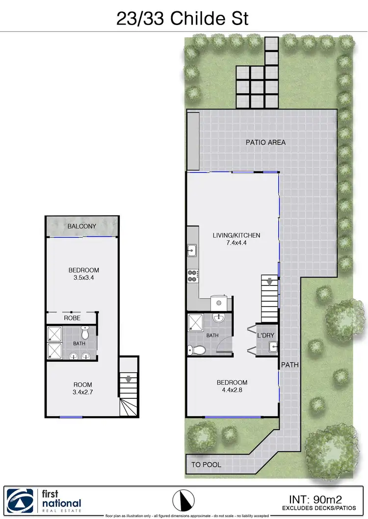 Floorplan of Homely unit listing, 23/33-35 Childe Street, Byron Bay NSW 2481