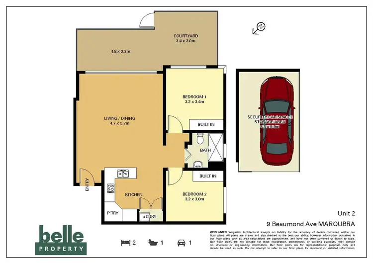 Floorplan of Homely unit listing, 2/9-11 Beaumond Avenue, Maroubra NSW 2035