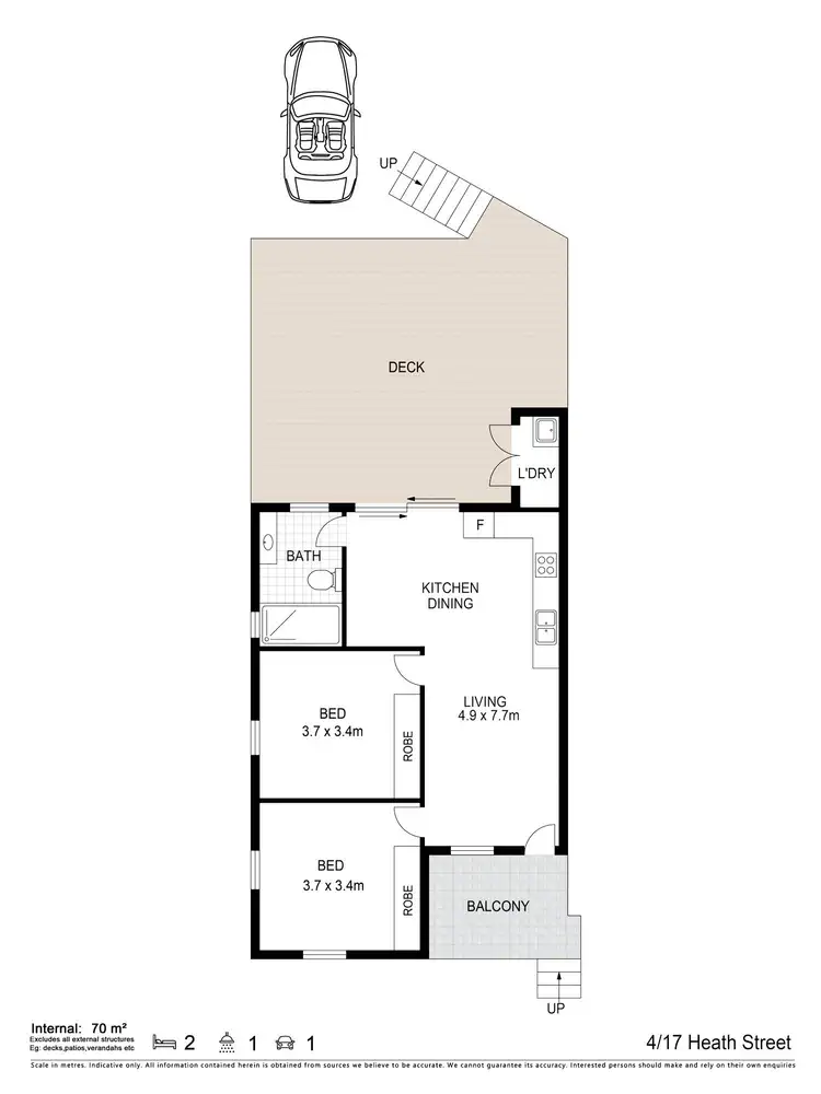Floorplan of Homely unit listing, 4/17 Heath Street, Evans Head NSW 2473