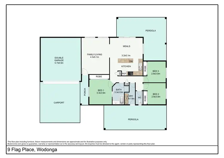 Floorplan of Homely house listing, 9 Flag Place, Wodonga VIC 3690