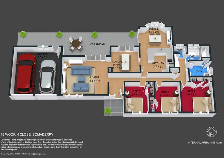 Floorplan of Homely house listing, 18 Woorin Close, Bomaderry NSW 2541