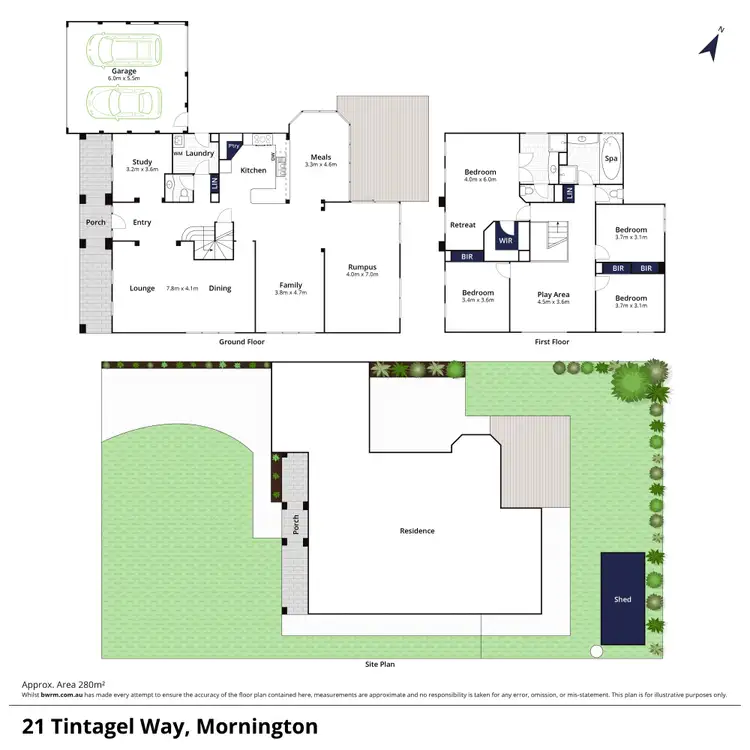 Floorplan of Homely house listing, 21 Tintagel Way, Mornington VIC 3931