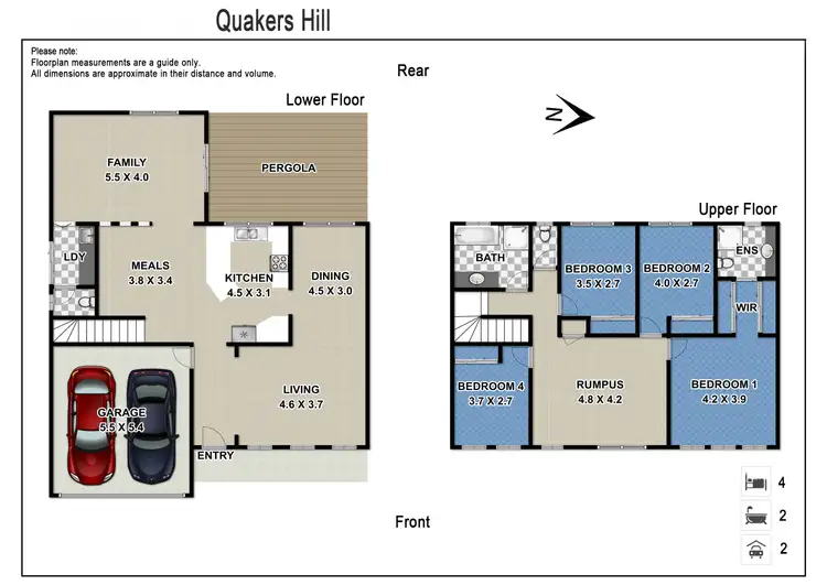 Floorplan of Homely house listing, 64 Tangerine Drive, Quakers Hill NSW 2763
