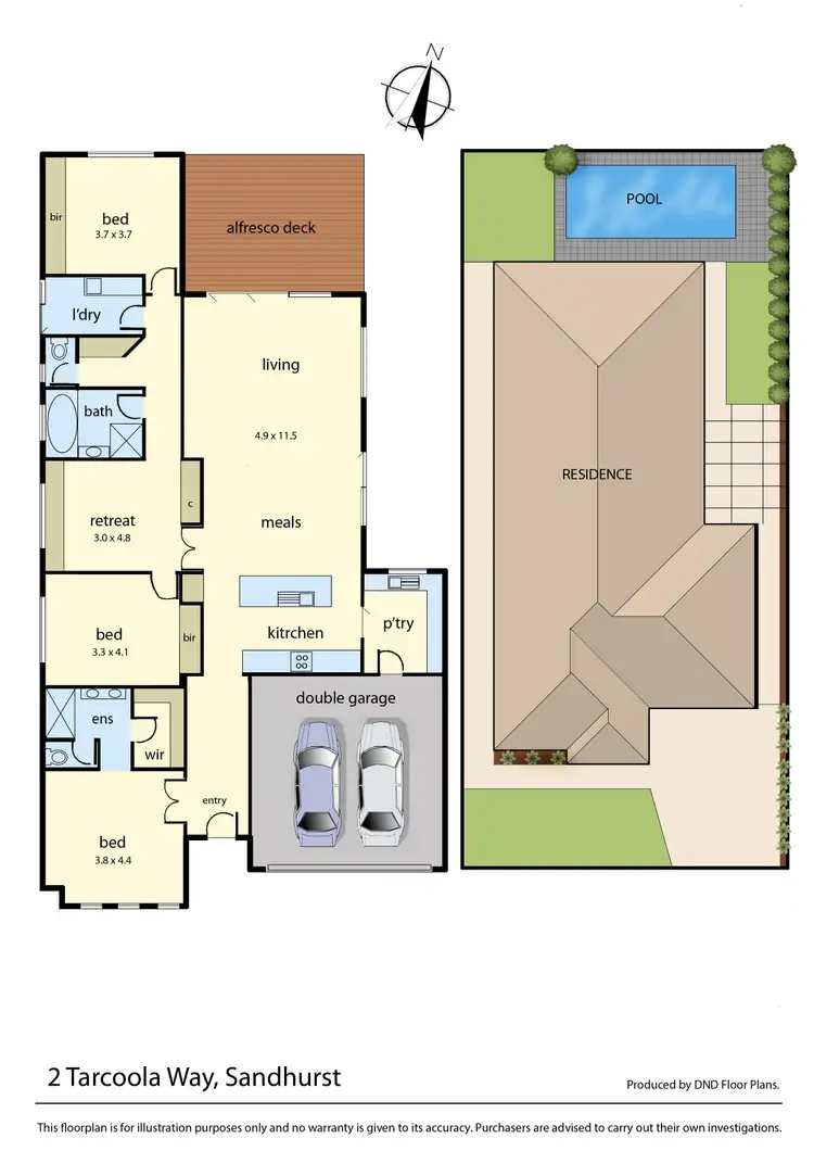 Floorplan of Homely house listing, 2 Tarcoola Way, Sandhurst VIC 3977