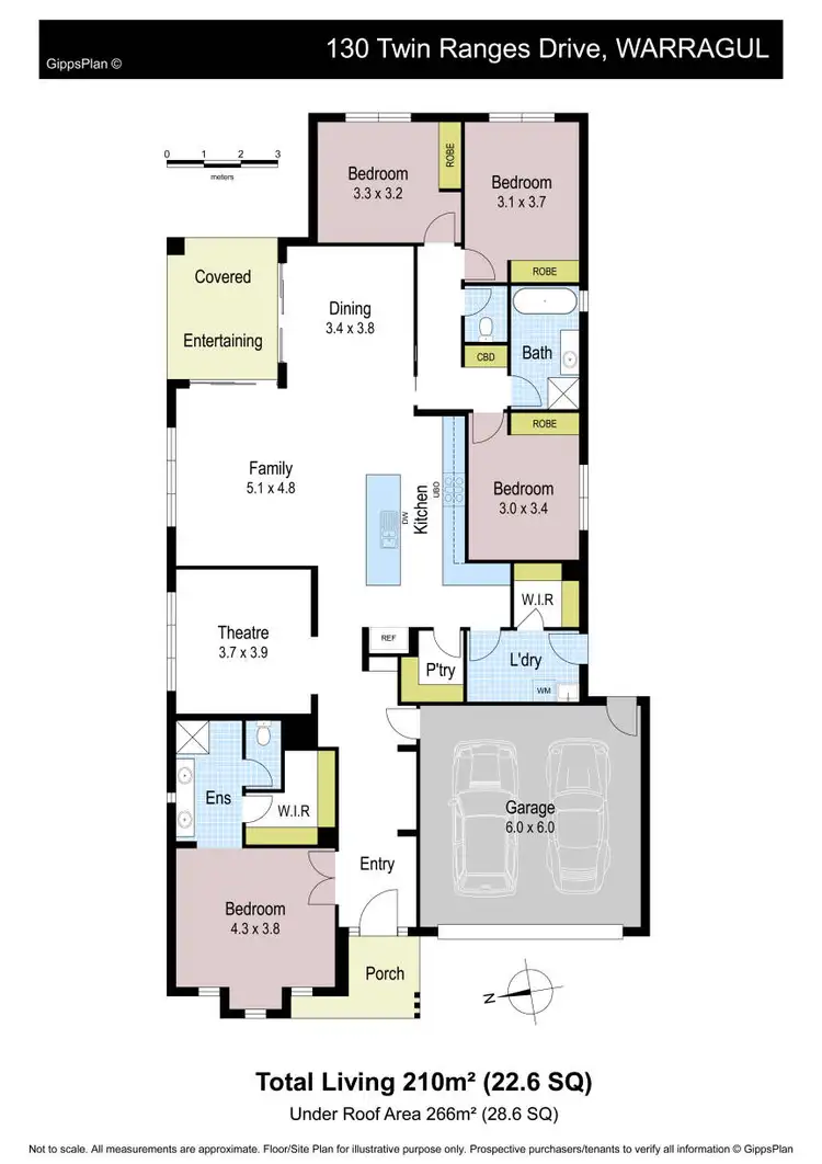 Floorplan of Homely house listing, 130 Twin Ranges Drive, Warragul VIC 3820