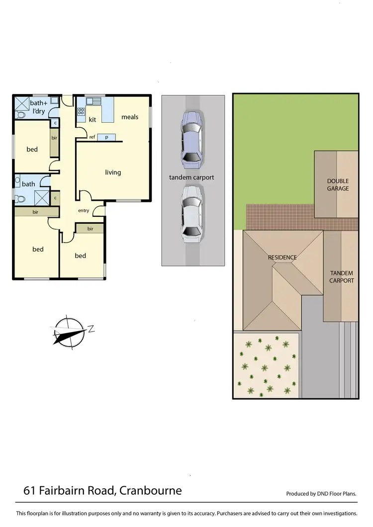 Floorplan of Homely house listing, 61 Fairbairn Road, Cranbourne VIC 3977