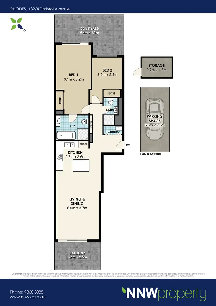 Floorplan of Homely apartment listing, 182/4 Timbrol Avenue, Rhodes NSW 2138