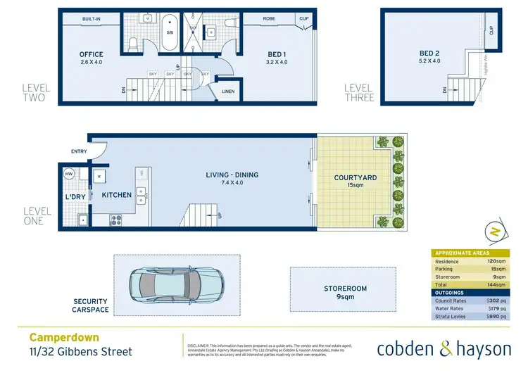 Floorplan of Homely townhouse listing, 11/32 Gibbens Street, Camperdown NSW 2050