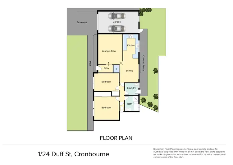 Floorplan of Homely unit listing, 1/22-24 Duff Street, Cranbourne VIC 3977