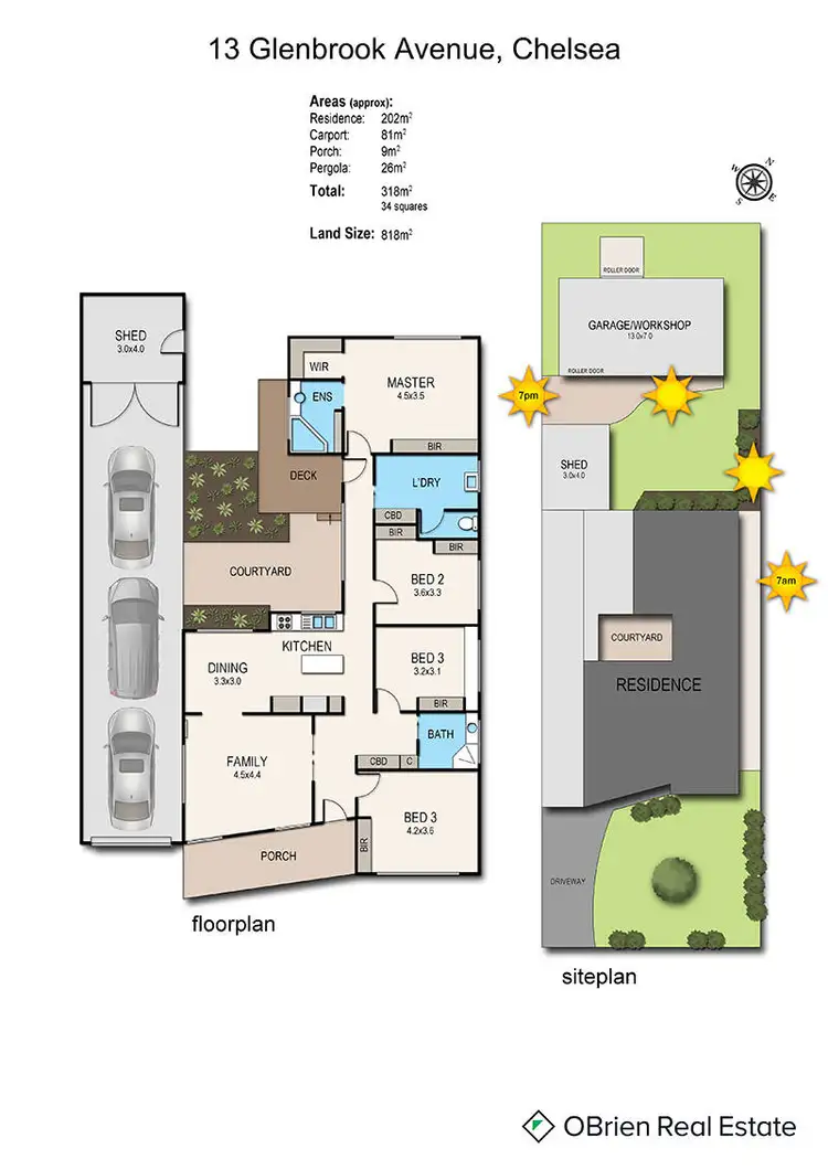 Floorplan of Homely house listing, 13 Glenbrook Avenue, Chelsea VIC 3196