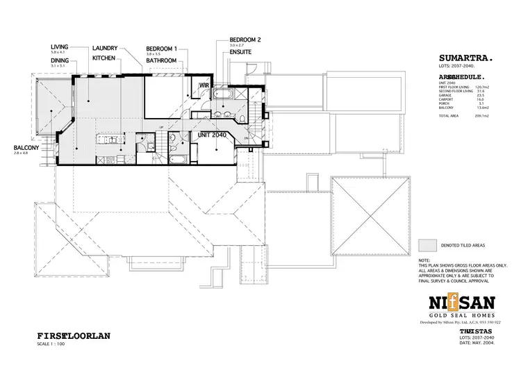 Floorplan of Homely unit listing, 2040/1 The Vistas Drive, Carrara QLD 4211