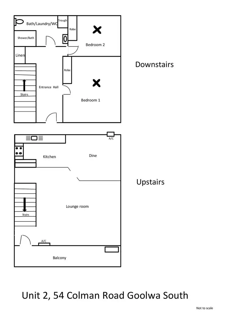 Floorplan of Homely unit listing, 2/54 Colman Road, Goolwa South SA 5214